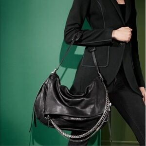 Jimmy choo black biker chain bag dust bag included
